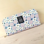 感謝sale🖤北欧柄♥軽い長財布🖤レトロ♩水色ブルー♪オシャレ♪ウォレット♪お財布♬
