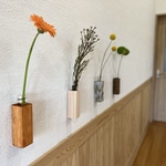 試験管と木の一輪挿しフラワーベース🌼*ﾟ