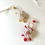 3232minion 様オーダー品 : 水引オーナメント飾り 亀［金茶×雅赤］