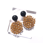【brown】wood beads pierce ／ earring