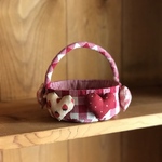 ハートの小物入れ＊カントリーredいちごカスタード