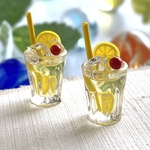 326 ＊爽やかレモンソーダ　２個セット＊　ミニチュア　ドリンク
