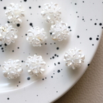 ［4個］パール 編み込み ボールチャーム