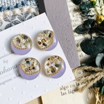 深海の三日月【パープル💜】シンプルピアス/イヤリング 