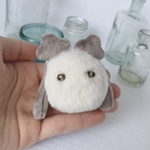 【お試し価格】ややぴい ぬいぐるみ(顔型) 《白×灰色》