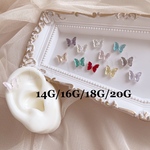 シルバー バタフライ 軟骨ピアス♥ボディピアス 14G/16G/18G/20G