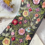 インド刺繍リボン　花　インド刺繍　スパンコール　刺繍リボン　リボン　りぼん