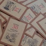 フランス＊クラフトシール＊日めくり＊切手型＊50枚＊オリジナル