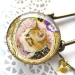 ポートレートにゃんこのブローチ_253　s3　17p