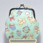 いぬ柄がま口財布