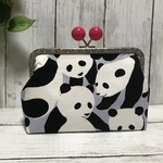 ご依頼品　専用出品　ころりん　パンダ　あめ玉　角型　がま口ポーチ　多目的