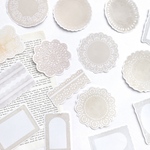 レースペーパー風 シール 30枚set 《cream》[F463]
