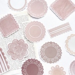 レースペーパー風 シール 30枚set 《grayish beige》[F464]
