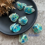 🆕 4pcs)【パーツ】frill ink flower parts #AQ