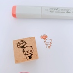 母の日にも！パンダさんのカーネーションスタンプ
