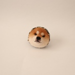 44.柴犬頭巾ブローチ