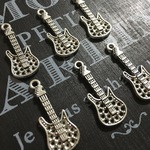ギターチャーム シルバー 6個セット 
