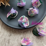 🆕 4pcs)【パーツ】frill mixflower parts #BR