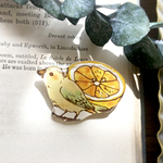 【再8】04 GRAPEFRUIT&BIRD BROOCH