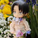 ３つになった薔薇のリボンタイ・シルバー（オビツ11サイズ）