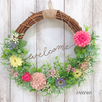 .*･ﾟナチュラルフラワーのwelcomeリース