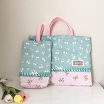 【sale】【送料無料】レッスンバッグ　シューズバッグ　２点セット　 女の子   さくらんぼ  リボン