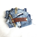 デニム　ヘアバレッタ