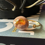 　オレンジマーマレード🍊🧡🍊カンテラオパールのリング🇲🇽🌈🧡