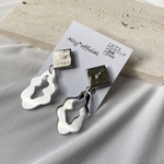 30%OFF シルバー×ミラー　ピアス/イヤリング