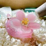 U427　宇宙を宿すガラスのウミウシ［桜］
