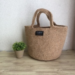 【受注制作】シンプルバッグ　麻紐バッグ　タグ有り　トートバッグ