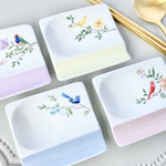 名入れ ✤ 4個ｾｯﾄ 小鳥の羽休め箸置き🕊