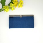 長財布(ﾍﾞﾙｷﾞｰﾘﾈﾝ100% blue✖kalashi) 