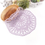 SALE☆レースの気分編みドイリー＊パープル35cm/024