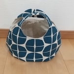 【送料無料】ころりんバッグ朝顔柄 ネイビー 