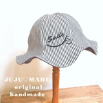 カジュアルなロゴ刺繍チューリップハット／ベビー帽子／キッズ帽子／夏のマストアイテム／名入れ刺繍／洗濯OK