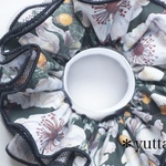 大人かわいいLiberty シュシュ　【ドーセットローズ】ブラック