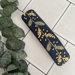 【送料無料】ミモザの刺繍バレッタ・NV