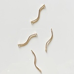 【6pcs gold #51-13】ツイストウェーブつなぎパーツ