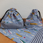 ランチ3点セット＊新幹線＊グレー