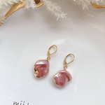 バロックパール×フックピアス(ピンク)