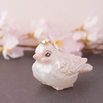 【送料込み】鳥の置物/ピンク色の鳥〜Princess〜