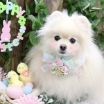 イースター🐰デコ盛りロゼットチョーカー🎀パステルグリーン