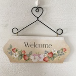 ＊トールペイント＊ ストロベリーのwelcomeプレート