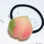 桃饅頭のヘアゴムⅡ