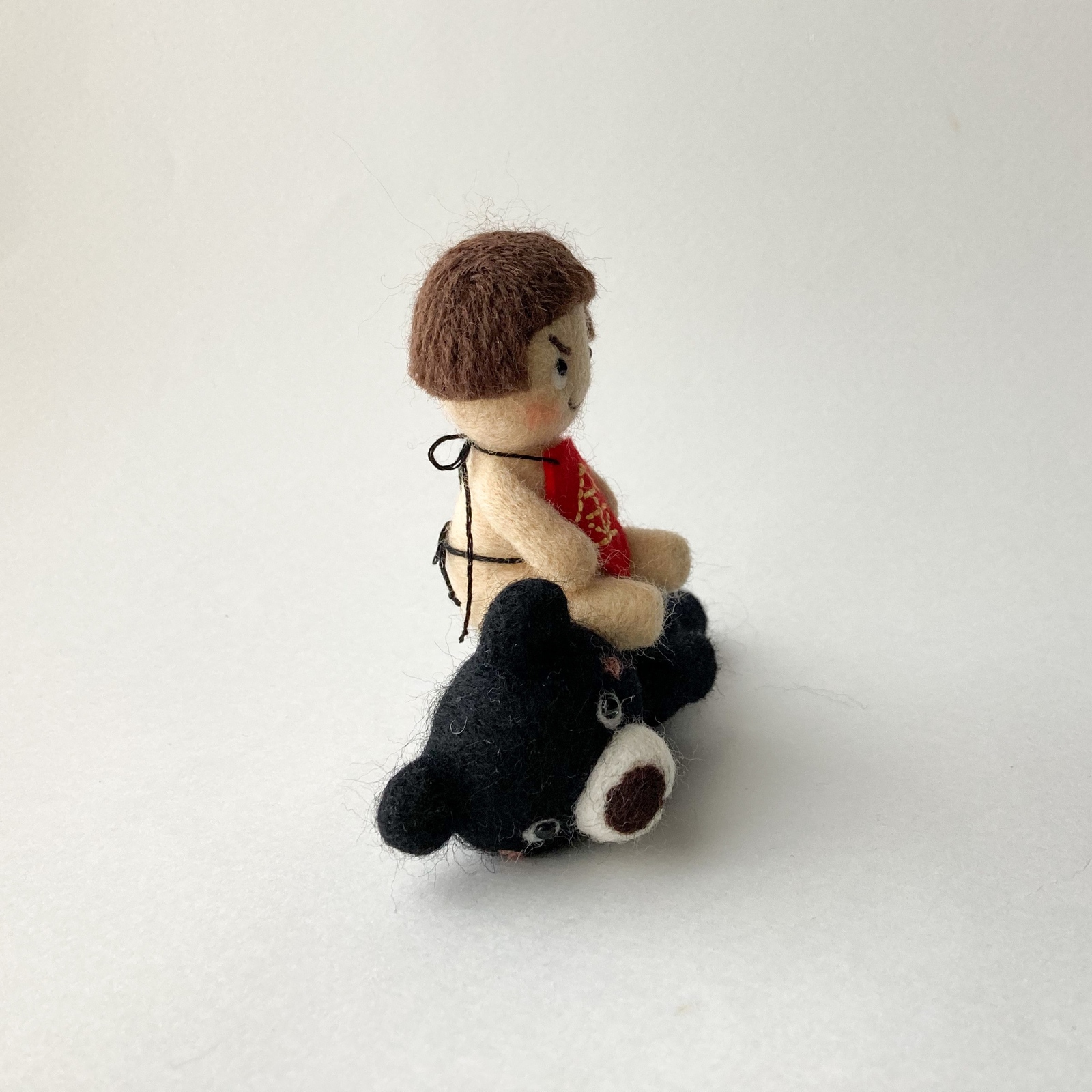 金太郎くんとクマくん - 羊毛フェルトanki'S GALLERY | minne