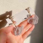 シフォンフラワー(gray) ピアス・イヤリング
