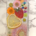 iPhoneケース､iPhoneカバー､押し花ケース､スマホケース､押しフルーツ､押し花､押し花カバー､スマホカバー､押しフルーツケース､押しフルーツカバー､Android 花 花柄リング付き、お花
