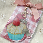 モグモグボーダーコリー アクリルキーホルダー🍓