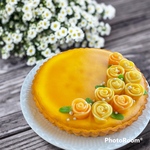 薔薇のベイクドチーズタルト